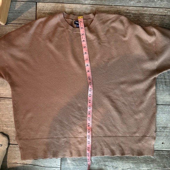 Splendid Brown Crew Neck Knit Short Sleeve Sweater Top XS Pullover - Picture 8 of 8